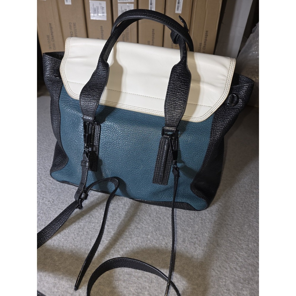 3.1 Phillip Lim Pashli Textured Leather Large Satchel Purse Handbag - Picture 5 of 16